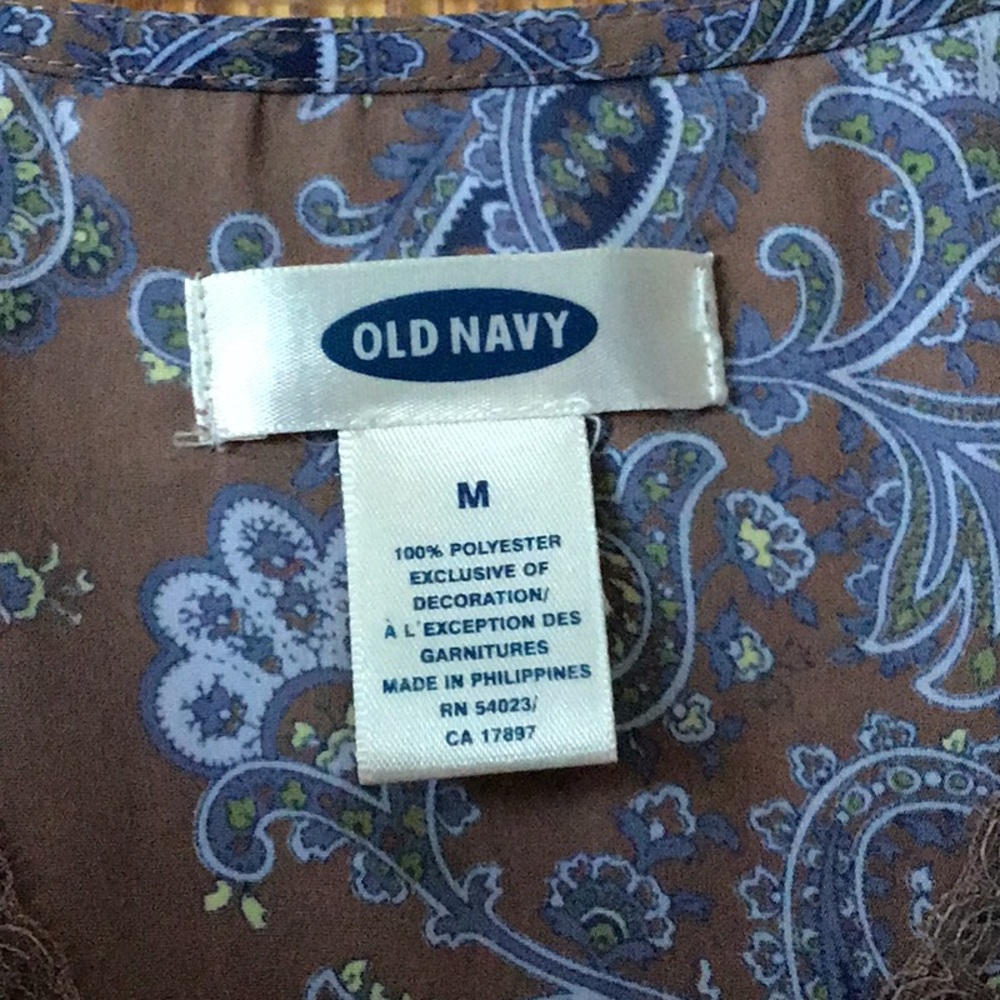 Sleeveless blouse top shell paisley print - Picture 4 of 5